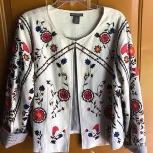 Jacket Ladies L Chelsea Theodore Embroidery Great